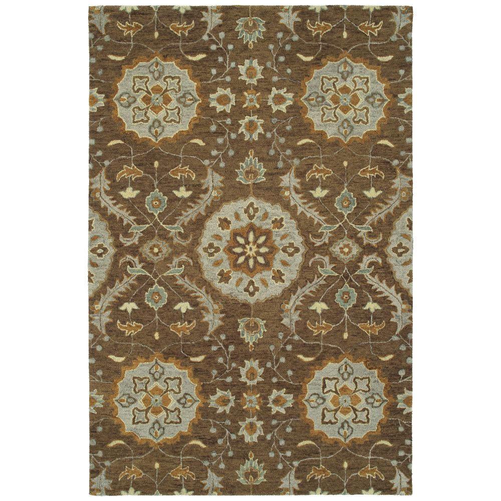 Kaleen Rugs CHA16-60 Chancellor Collection 5 ft. X 7 ft. 9 in. Rectangle Rug in Mocha/Brown/Gray/Sand/Denim/Teal