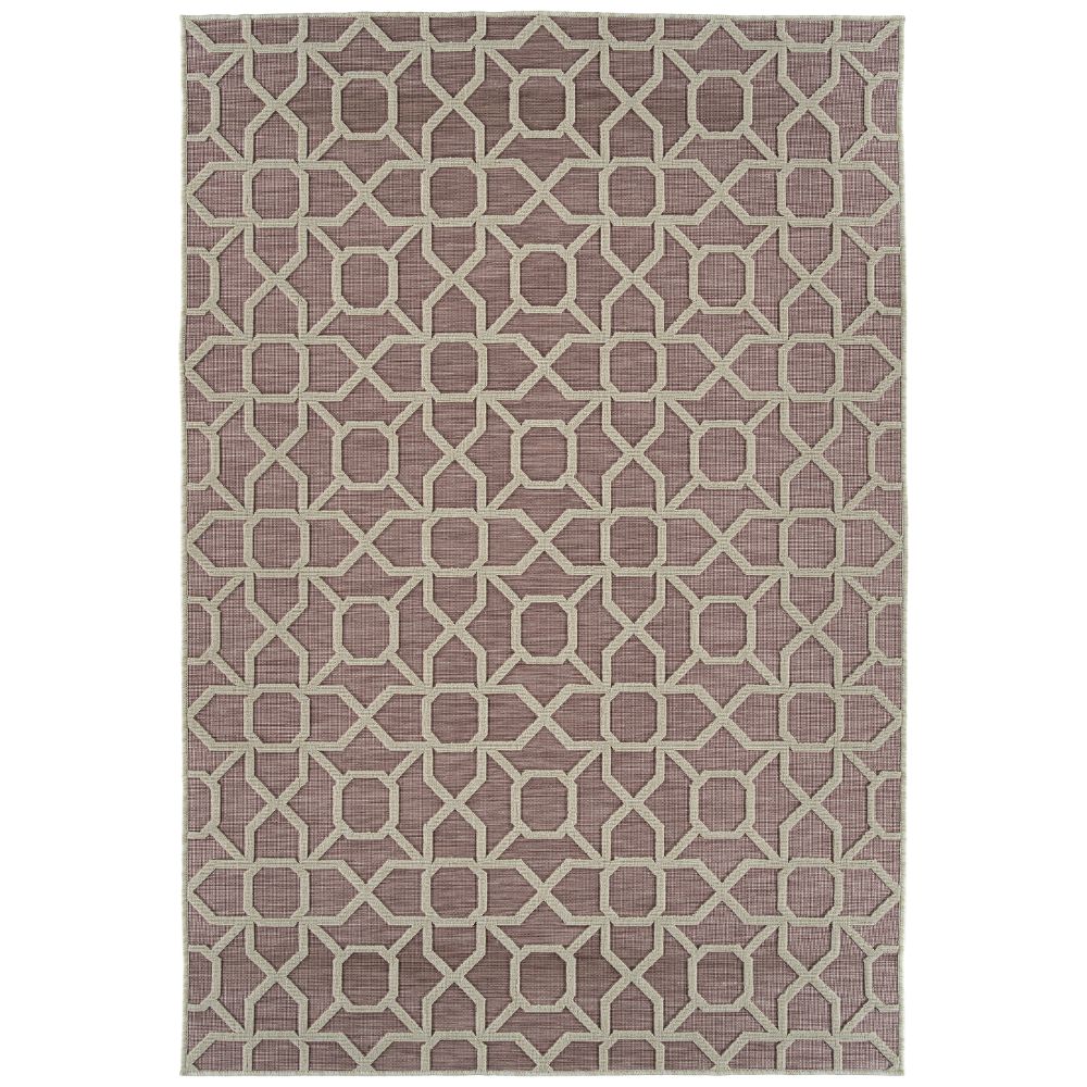 Kaleen Rugs COV01-92 Cove Collection 5 ft. 3 in. X 7 ft. 6 in. Rectangle Rug in Pink/Ivory/Rose