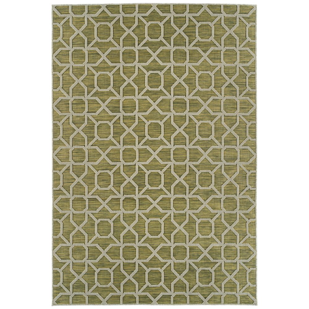 Kaleen Rugs COV01-96 Cove Collection 2 ft. X 6 ft. Runner Rug in Lime/Green/vory/Emerald