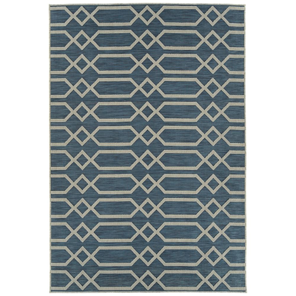 Kaleen Rugs COV06-17 Cove Collection 7 ft. 10 in. X 10 ft. Rectangle Rug in Blue/Ivory/Navy