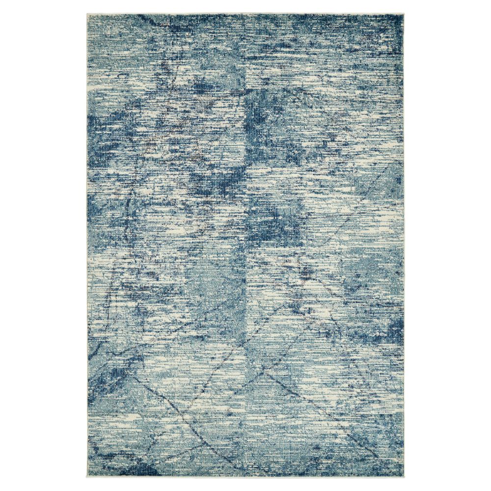 Kaleen Rugs DSH08-17 Dasha Collection 6 ft. 7 in. X 6 ft. 7 in. Round Rug in Blue/Turquoise/Gray/Ivory/Silver/Lavender