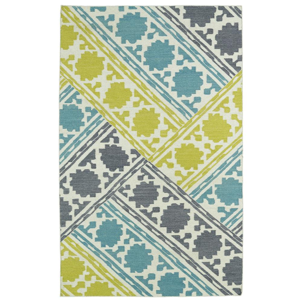 Kaleen Rugs GLA02-78 Glam 5 Ft. X 8 Ft. Rectangle Rug in Turquoise