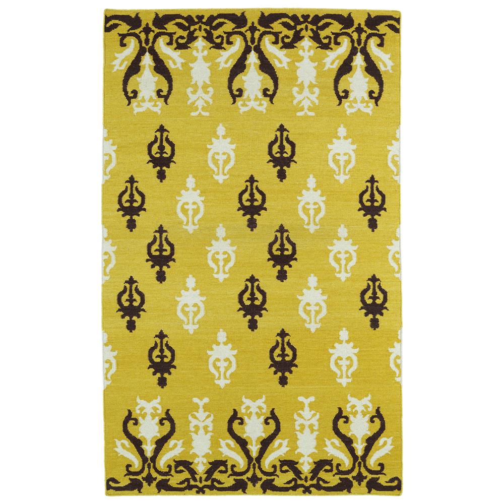 Kaleen Rugs GLA04-28 Glam 3 Ft. 6 In. X 5 Ft. 6 In. Rectangle Rug in Yellow