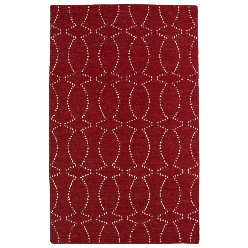 Kaleen Rugs GLA07-25 Glam 3 Ft. 6 In. X 5 Ft. 6 In. Rectangle Rug in Red