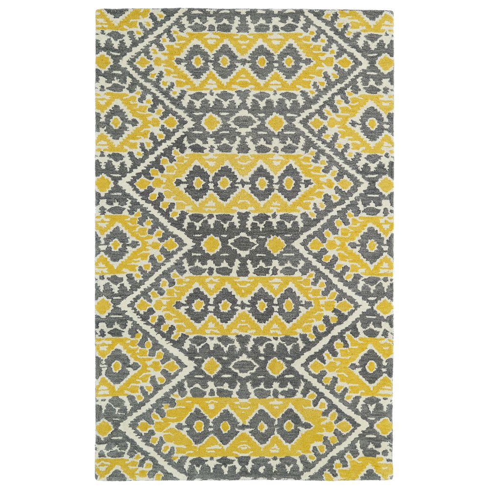 Kaleen Rugs GLB01-28 Global Inspiration Collection 3 Ft 6 In x 5 Ft 6 In Rectangle Rug in Yellow