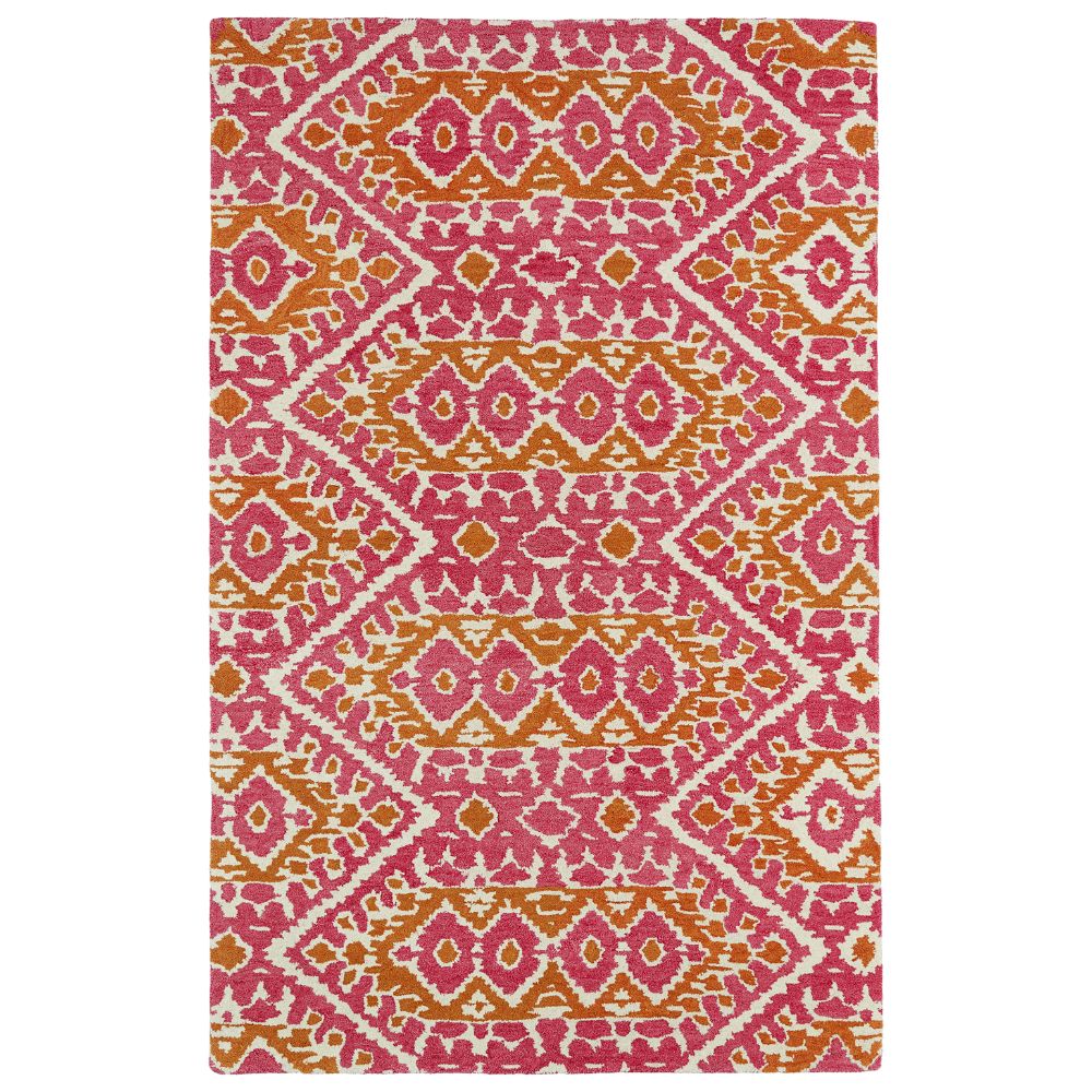 Kaleen Rugs GLB01-92 Global Inspiration Collection 9 Ft x 12 Ft Rectangle Rug in Pink