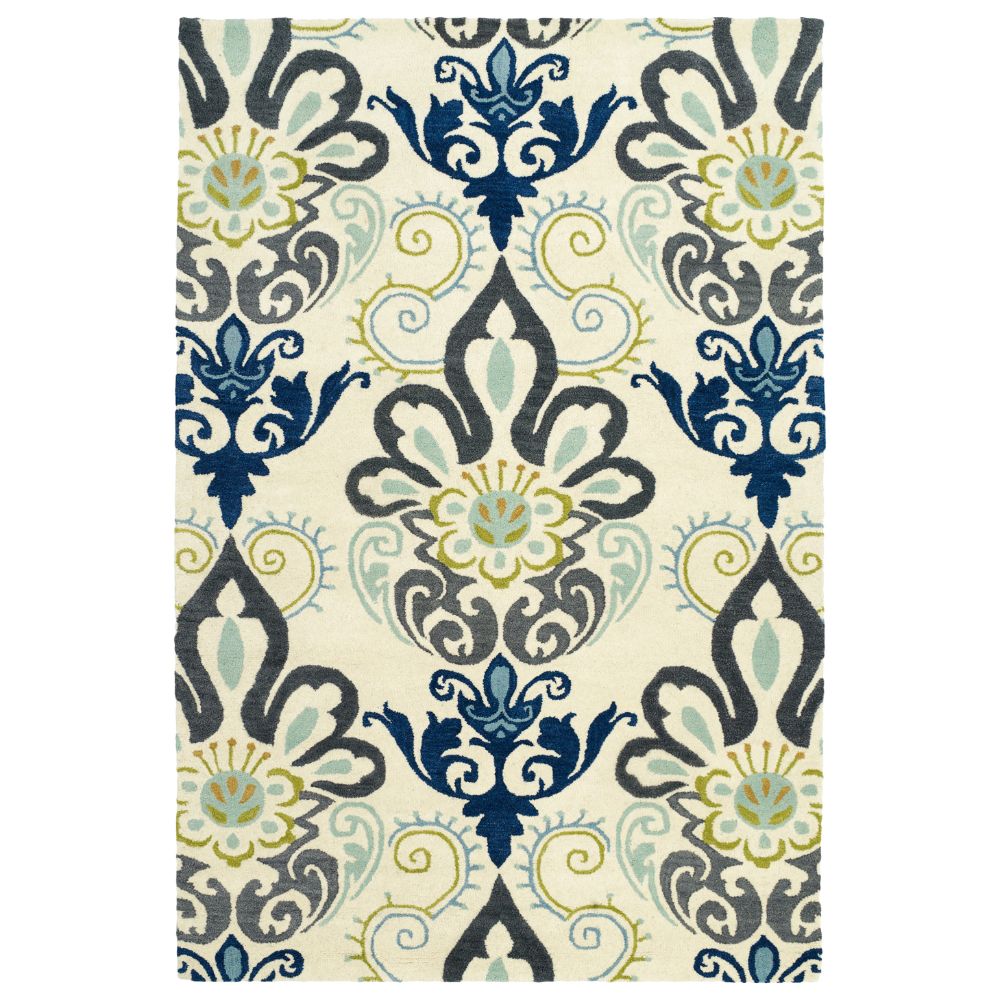Kaleen Rugs GLB11-17 Global Inspiration Collection 3 Ft 6 In x 5 Ft 6 In Rectangle Rug in Blue
