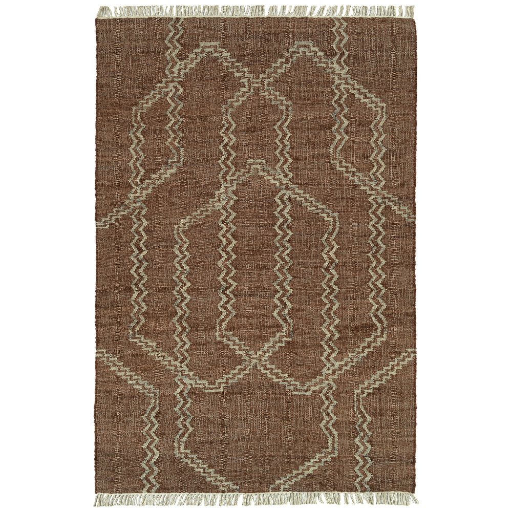 Kaleen Rugs HJT01-55 Natural Jute Collection Cinnamon 18" x 18" Square Residential Indoor Throw Rug