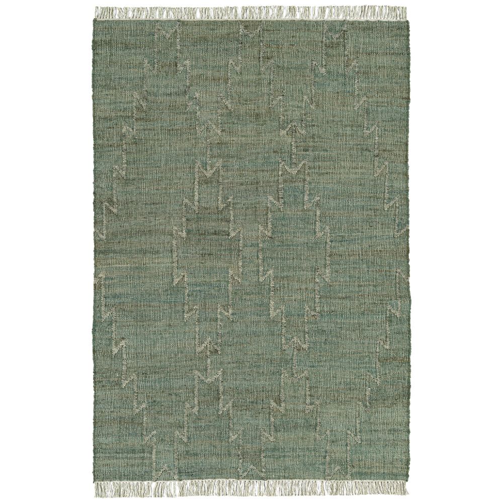 Kaleen Rugs HJT06-10 Natural Jute Collection Seafoam 18" x 18" Square Residential Indoor Throw Rug