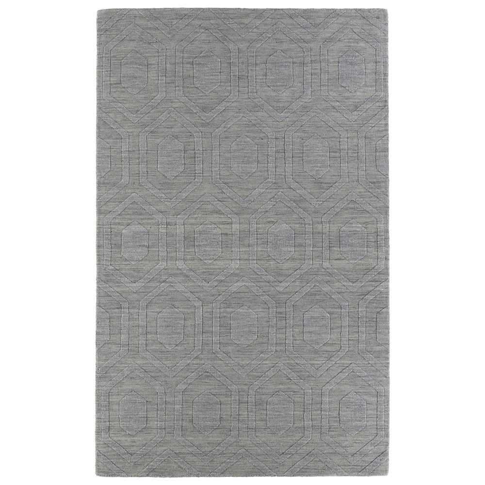 Kaleen Rugs IPM01-83 Imprints Modern Collection 9 Ft 6 In x 13 Ft 6 In Rectangle Rug in Steel