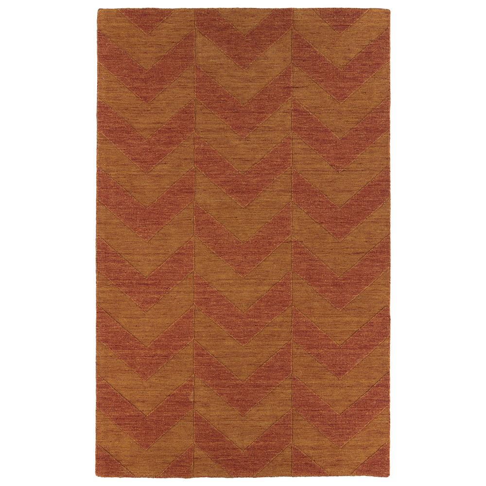 Kaleen Rugs IPM05-53 Imprints Modern Collection 9 Ft 6 In x 13 Ft 6 In Rectangle Rug in Paprika