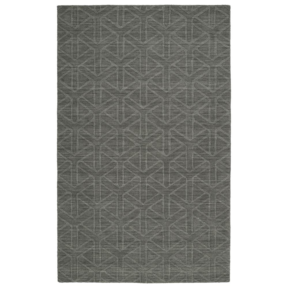 Kaleen Rugs IPM08-38 Imprints Modern Collection 8 Ft x 11 Ft Rectangle Rug in Charcoal