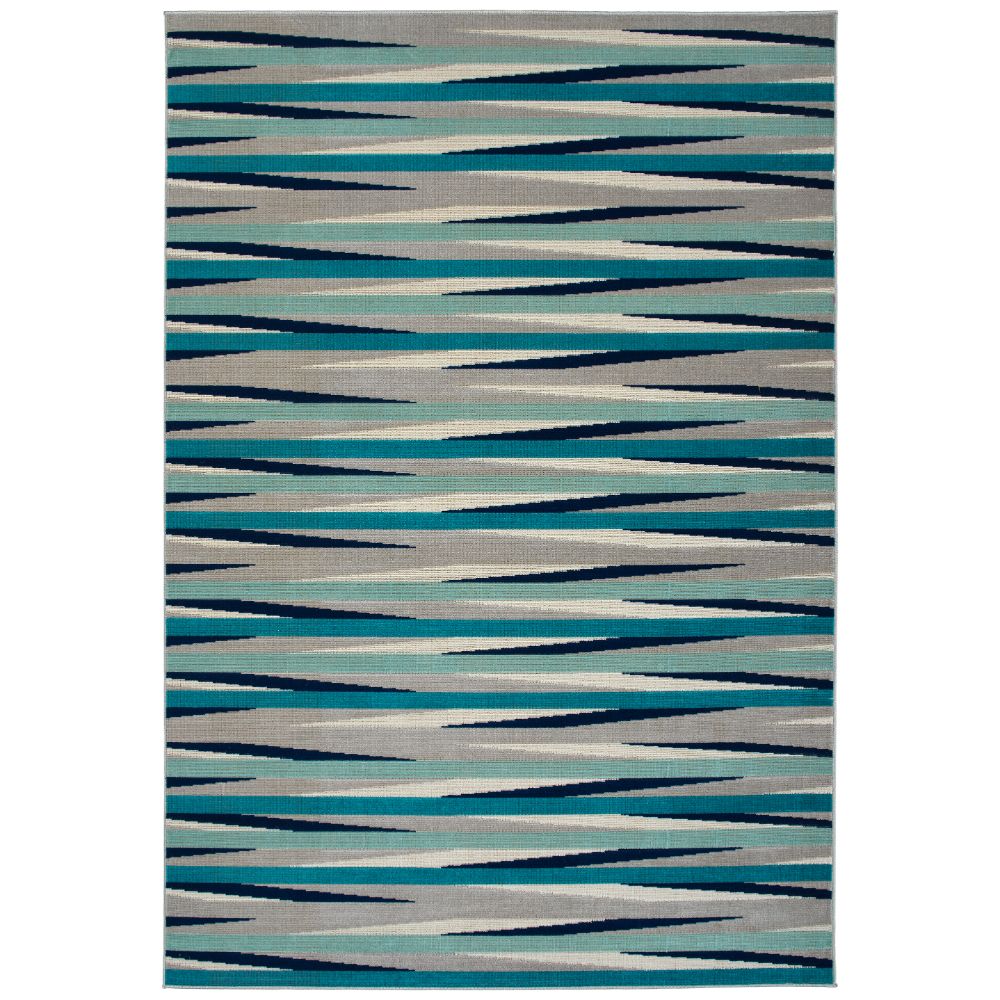 Kaleen Rugs LEG02-17 Legata Collection 7 ft. 10 in. X 10 ft. Rectangle Rug in Blue/Gray/Teal/Lt Blue/Ivory/Navy