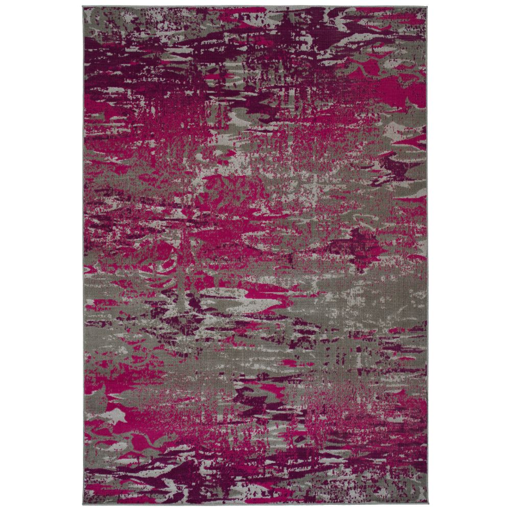 Kaleen Rugs LEG05-92 Legata Collection 5 ft. 3 in. X 7 ft. 3 in. Rectangle Rug in Pink/Plum/Gray/Silver