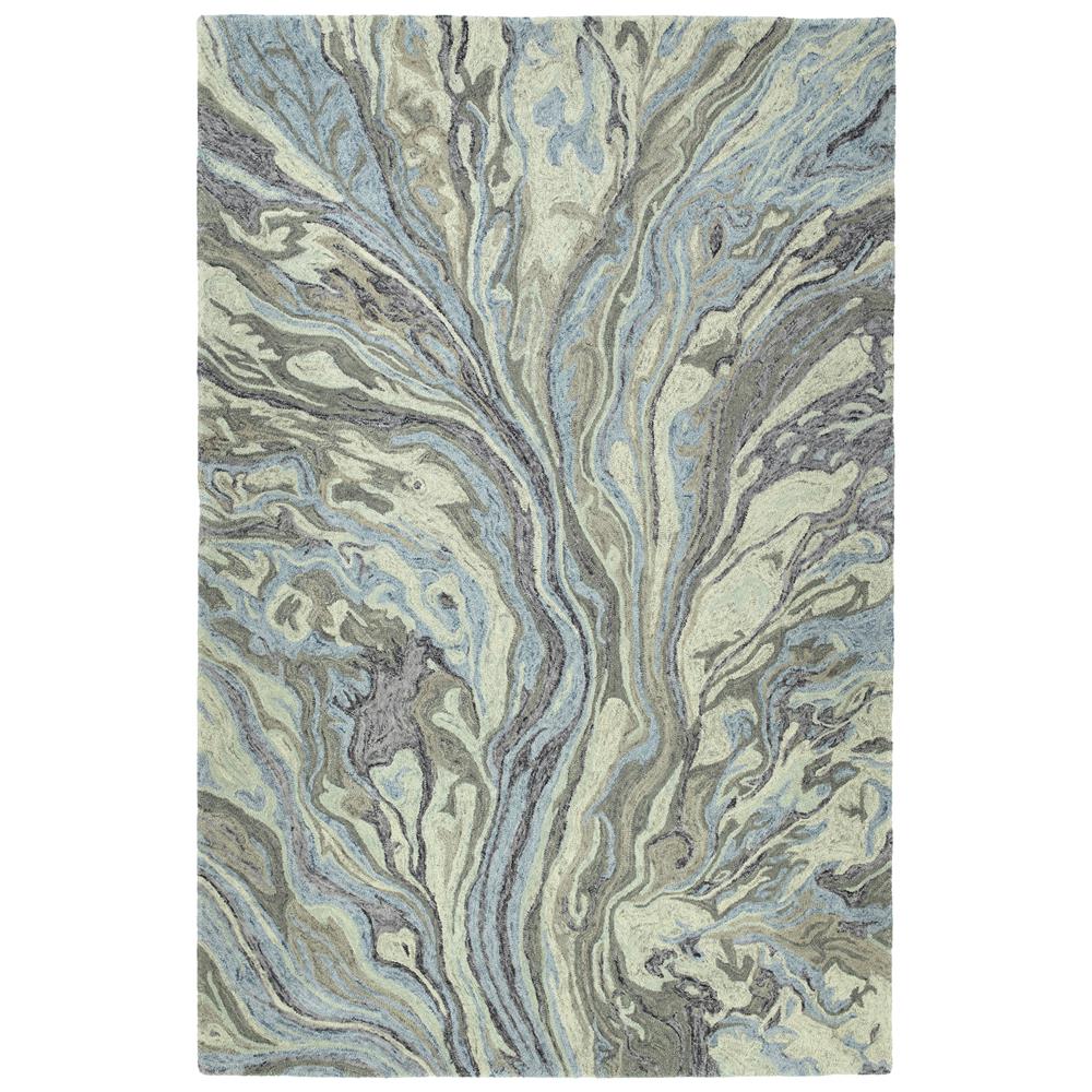 Kaleen Rugs MBL04-17 Marble Collection 2 Ft x 3 Ft Rectangle Rug in Blue 