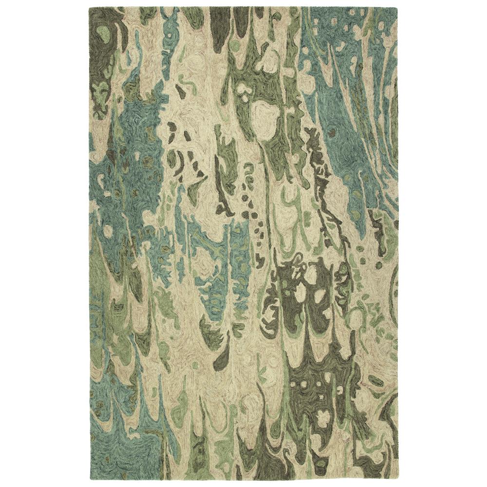 Kaleen Rugs MBL05-50 Marble Collection 3 Ft 6 In x 5 Ft 6 In Rectangle Rug in Green 