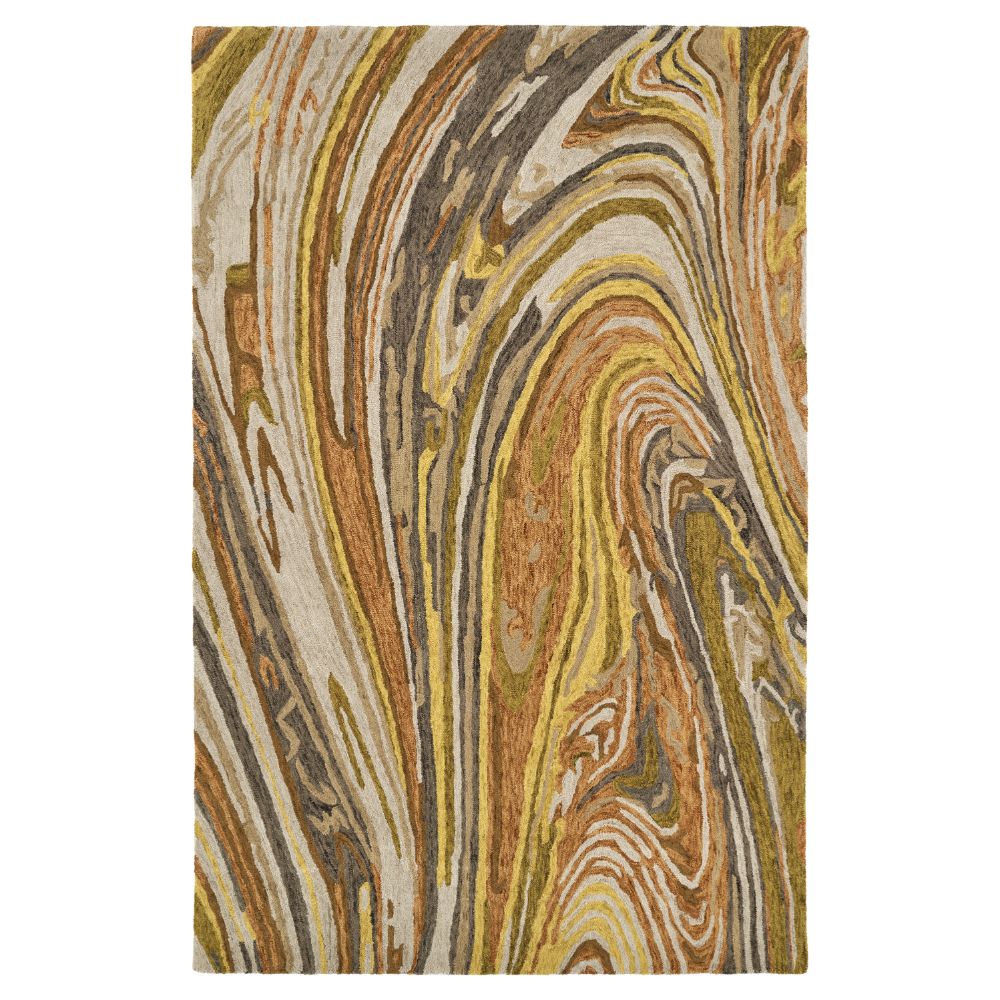 Kaleen Rugs MBL09-86 Marble Collection 5 ft. X 7 ft. 9 in. Rectangle Rug in Multi/Salmon/Paprika/Sand/Taupe/Gray/Charcoal/Gold/Brown/Yellow/Moss/Olive