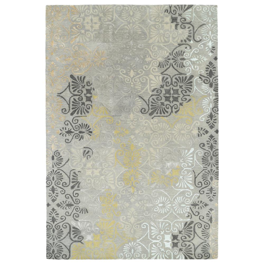 Kaleen Rugs MER02-75 Mercery Collection 9 Ft 6 In x 13 Ft Rectangle Rug in Grey