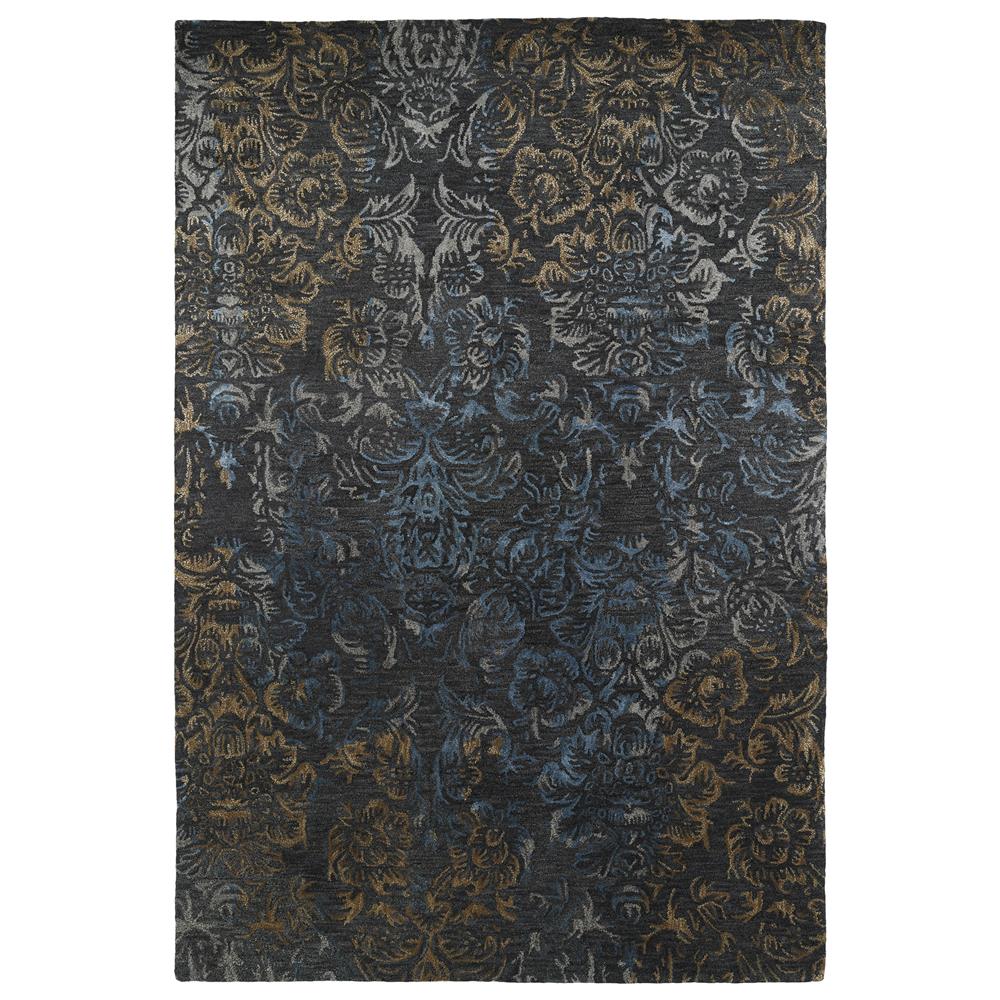 Kaleen Rugs MER04-38 Mercery Collection 2 Ft x 3 Ft Rectangle Rug in Charcoal