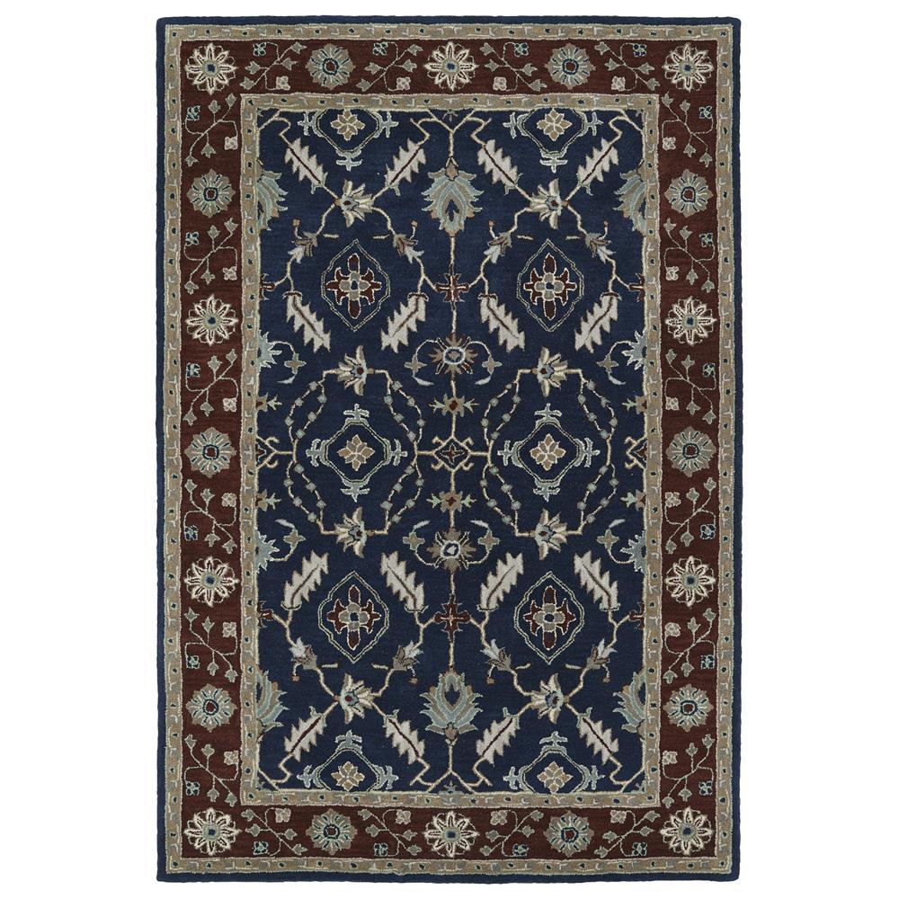 Kaleen Rugs MID10-22 Middleton Collection 3 Ft x 5 Ft Rectangle Rug in Navy