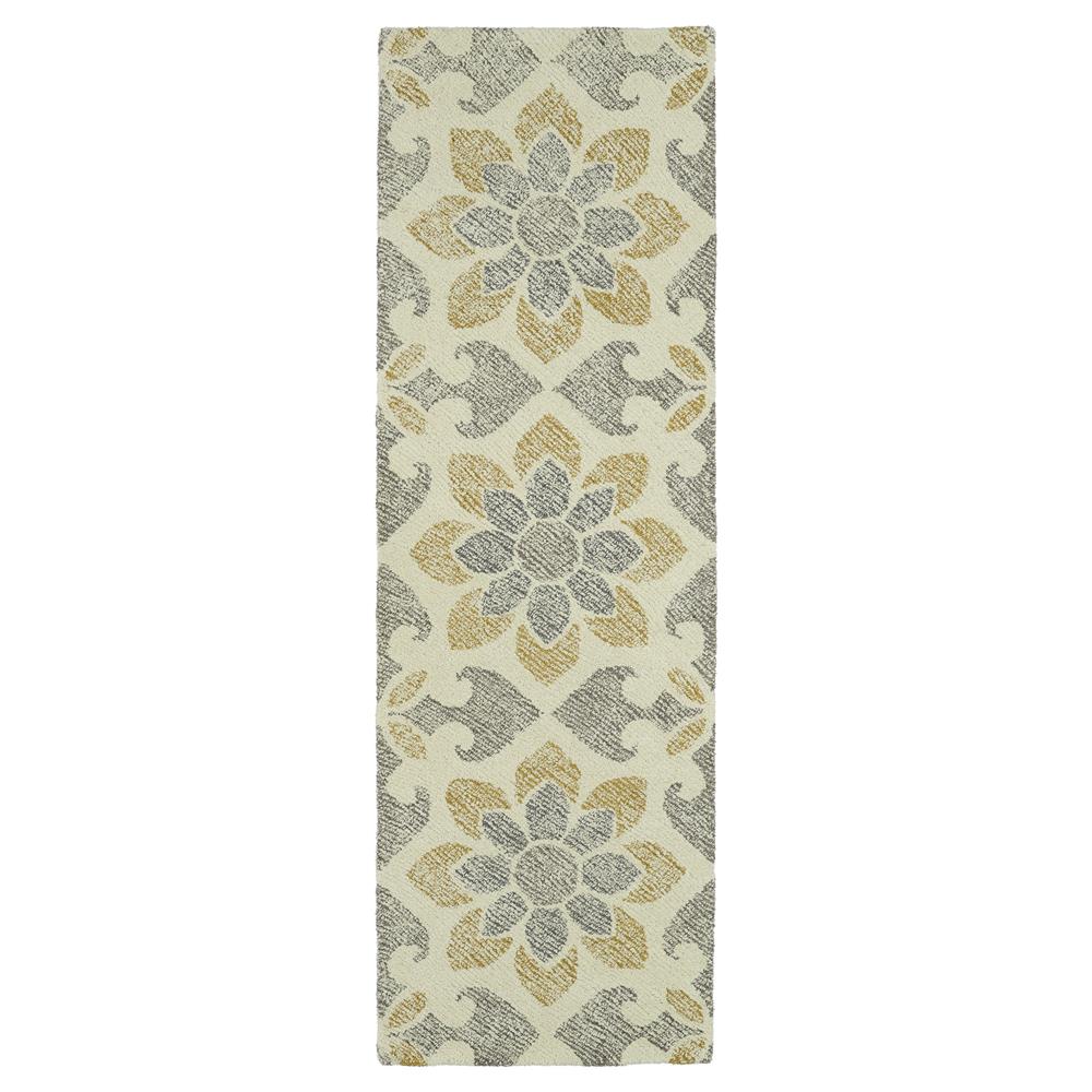 Kaleen Rugs MTG02-1 Montage Collection 2 Ft 6 In x 8 Ft Runner Rug in Ivory