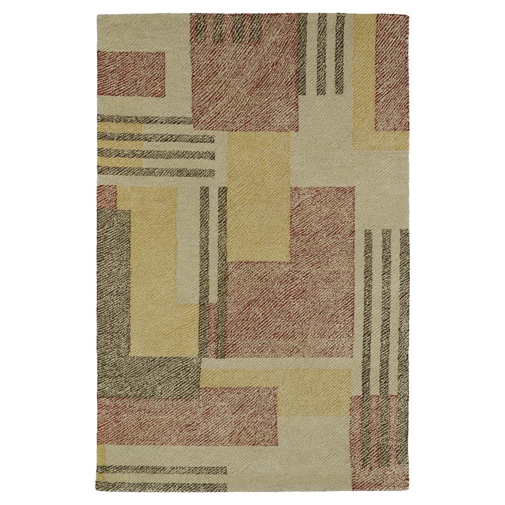 Kaleen Rugs MTG04-43 Montage Collection 9 Ft x 12 Ft Rectangle Rug in Camel