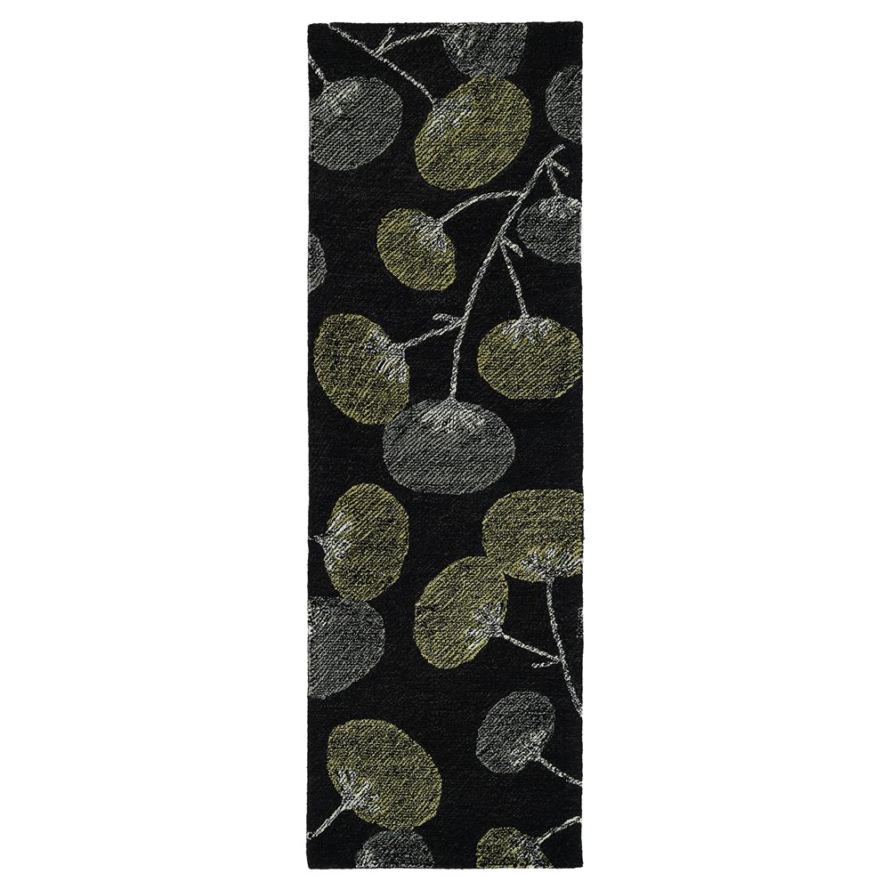 Kaleen Rugs MTG05-2 Montage Collection 2 Ft 6 In x 8 Ft Runner Rug in Black