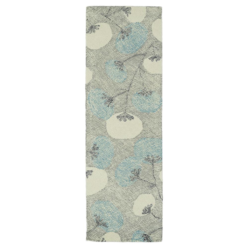 Kaleen Rugs MTG05-75 Montage Collection 2 Ft 6 In x 8 Ft Runner Rug in Grey