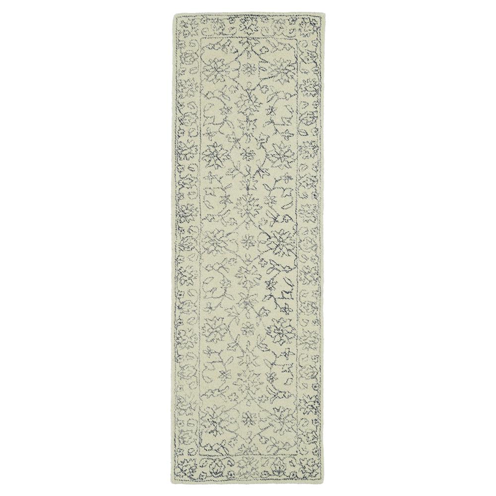 Kaleen Rugs MTG09-1 Montage Collection 2 Ft 6 In x 8 Ft Runner Rug in Ivory