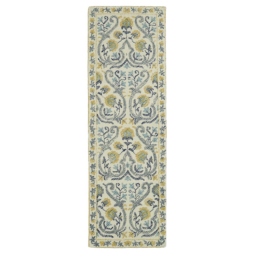 Kaleen Rugs MTG11-1 Montage Collection 2 Ft 6 In x 8 Ft Runner Rug in Ivory