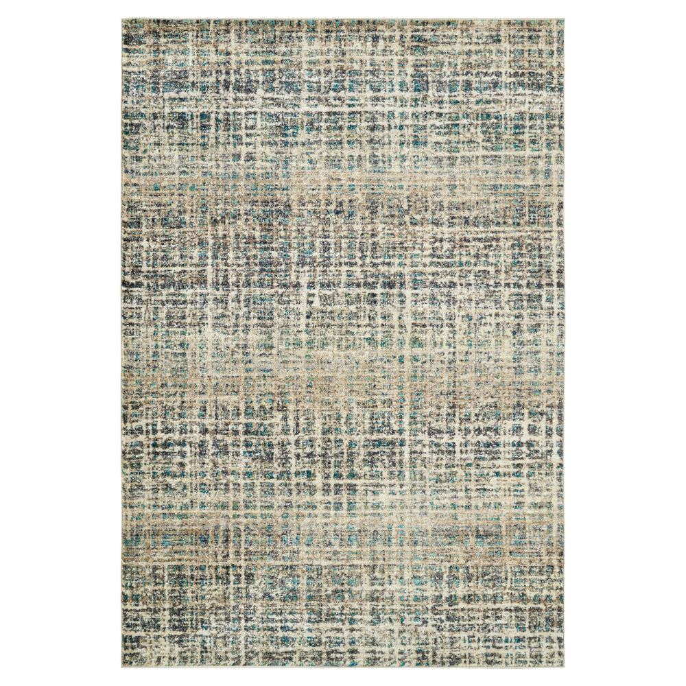 Kaleen Rugs MYA04-01 Maya Collection 5 ft. 3 in. X 7 ft. 10 in. Rectangle Rug in Ivory/Sand/Turquoise/Gray/Charcoal/Teal/Gold