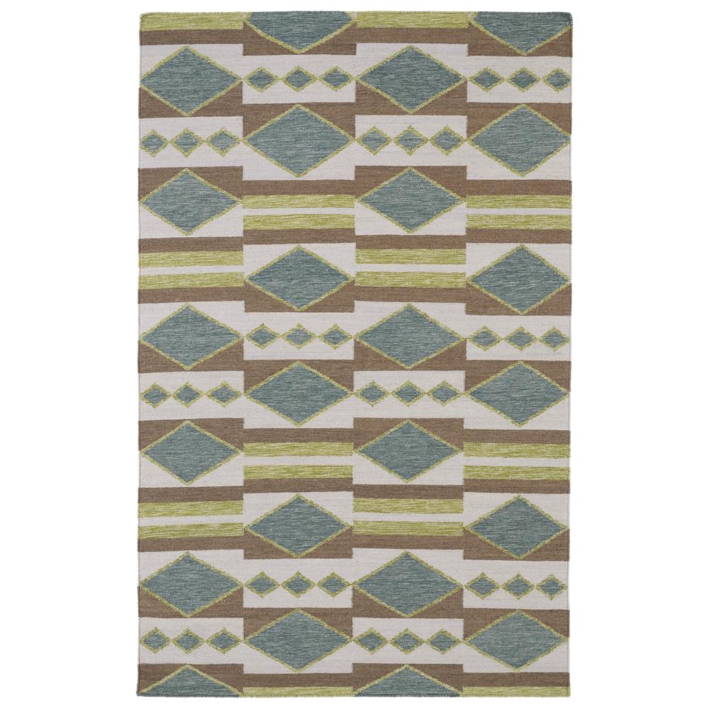Kaleen Rugs NOM07-78 Nomad 5 Ft. X 8 Ft. Rectangle Rug in Turquoise