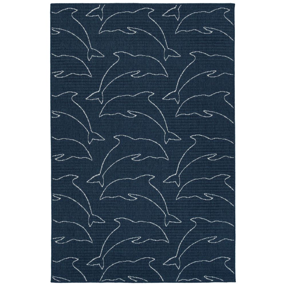 Kaleen Rugs PRT04-22 Puerto Collection 3 ft. 6 in. X 5 ft. 6 in. Rectangle Rug in Navy/Ivory