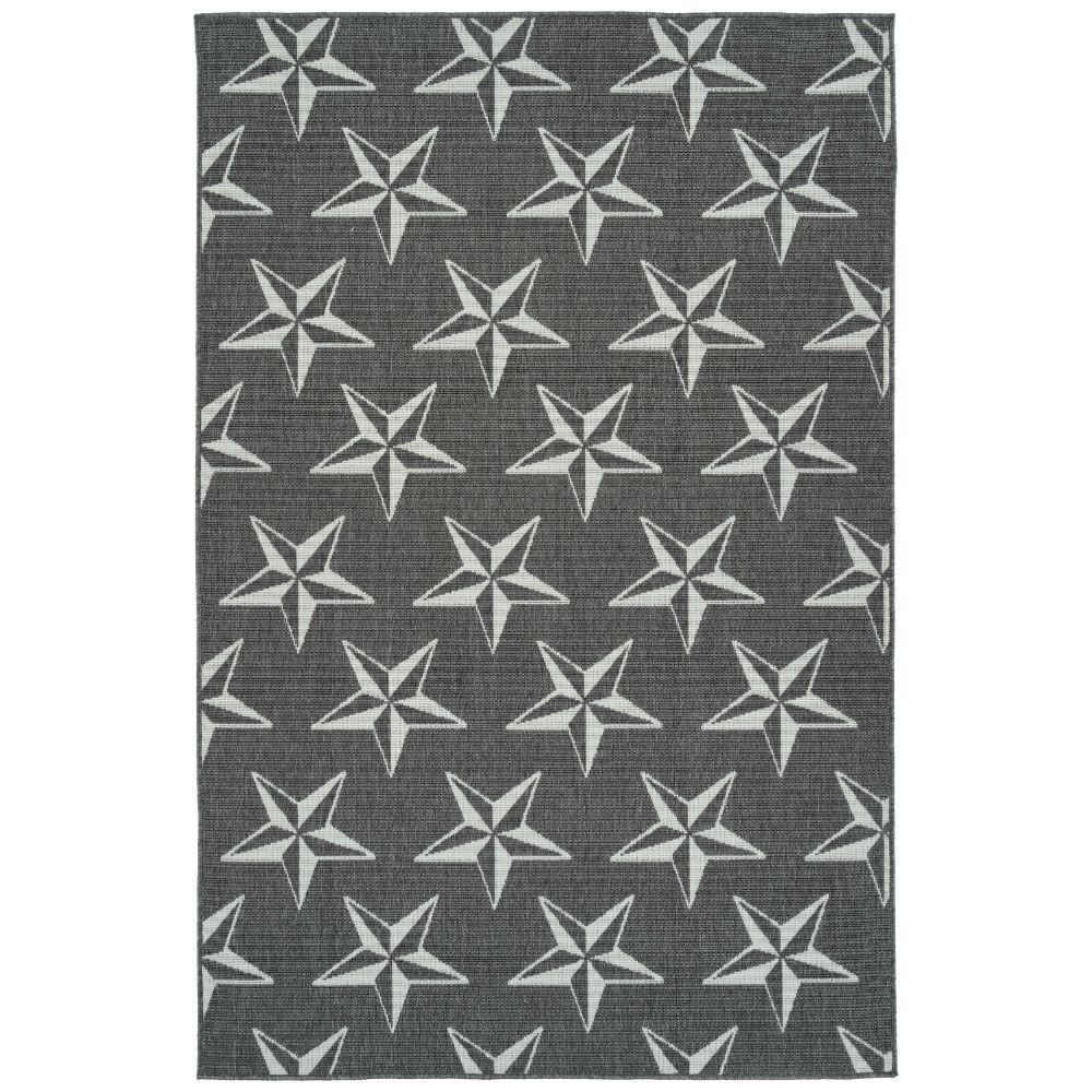 Kaleen Rugs PRT11-75 Puerto Collection 5 ft. X 7 ft. 6 in. Rectangle Rug in Gray/Ivory