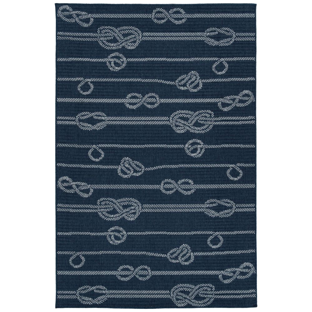 Kaleen Rugs PRT12-22 Puerto Collection 3 ft. 6 in. X 5 ft. 6 in. Rectangle Rug in Navy/Ivory