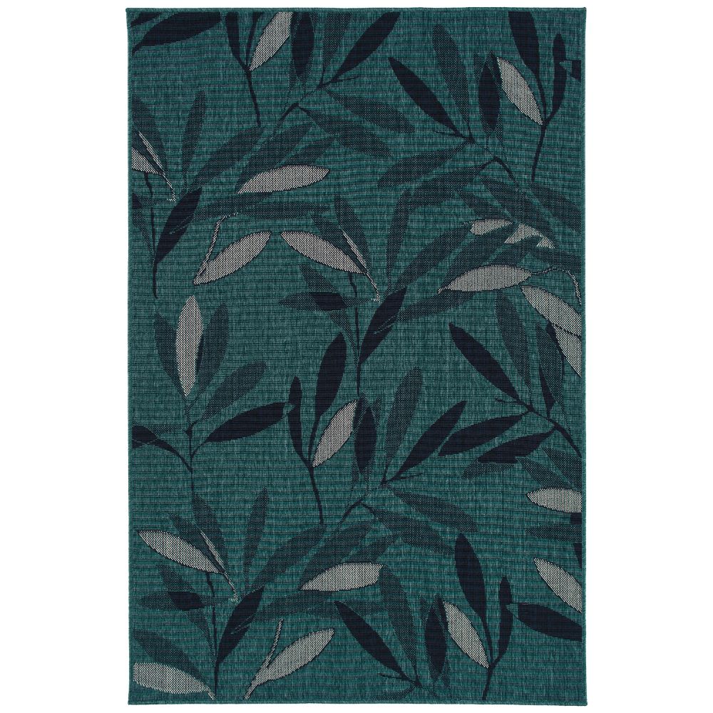 Kaleen Rugs PTA07-91 Pianta Collection 1 ft. 11 in. X 3 ft. 7 in. Rectangle Rug in Teal/Navy/Ivory 