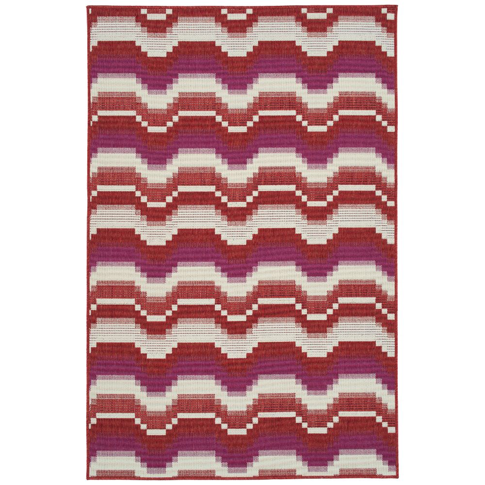 Kaleen Rugs PTA08-25 Pianta Collection 1 ft. 11 in. X 3 ft. 7 in. Rectangle Rug in Red/Pink/Ivory