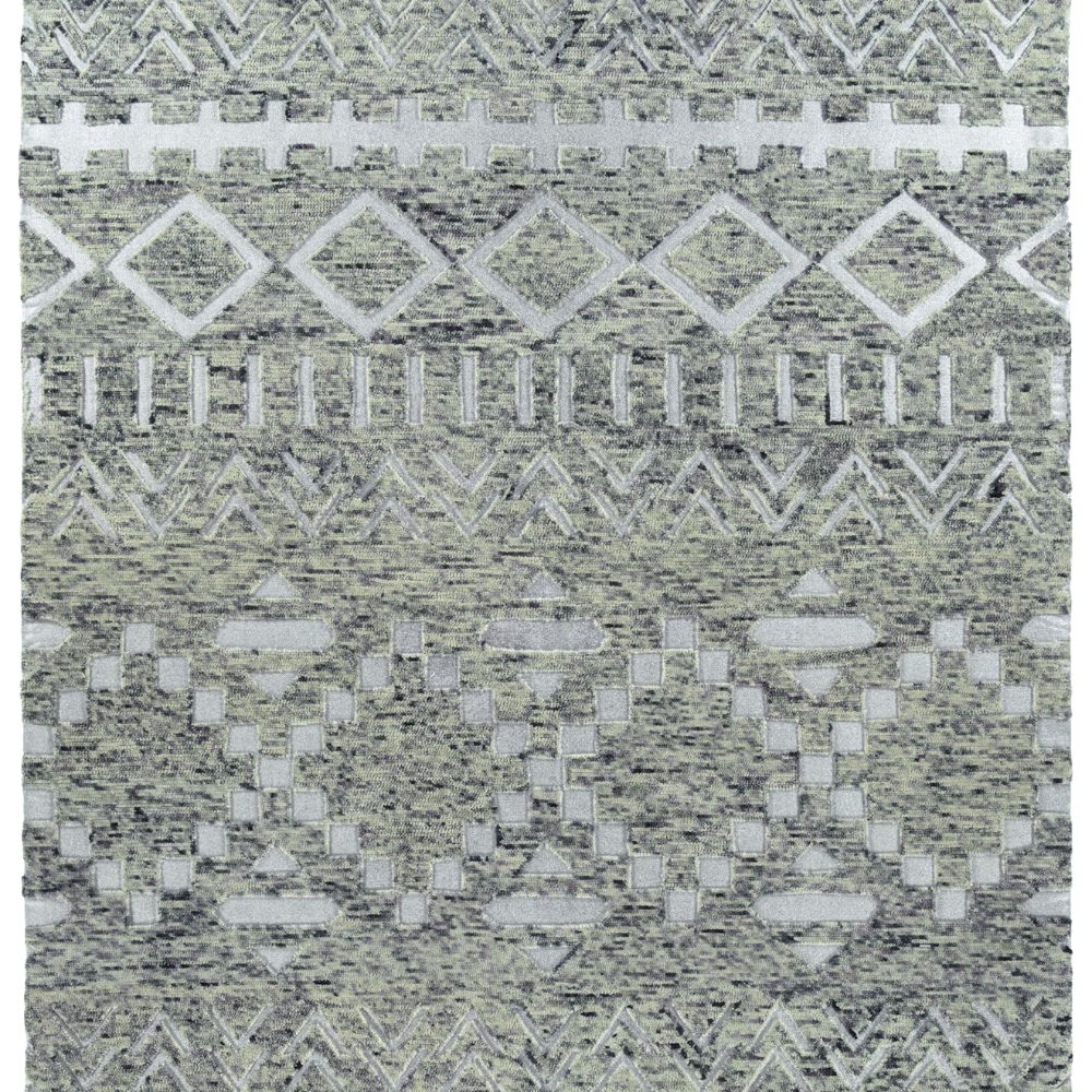 Kaleen Rugs RAD96-75 Radiance 2 ft. X 3 ft. Rectangle Rug in Gray/Silver/Purple/Charcoal