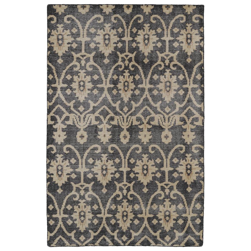 Kaleen Rugs RES01-2 Restoration Collection 5 Ft 6 In x 8 Ft 6 In Rectangle Rug in Black