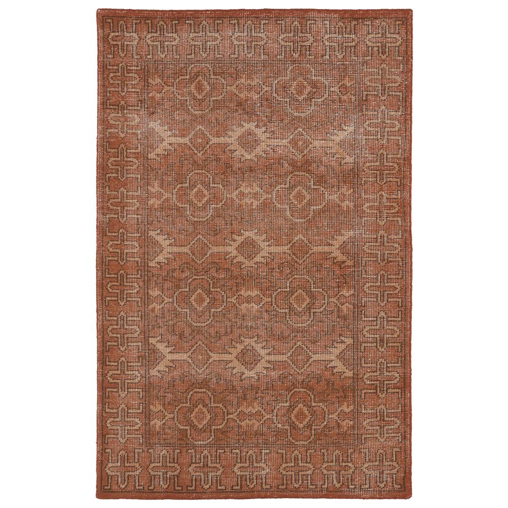 Kaleen Rugs RES04-53 Restoration Collection 5 Ft 6 In x 8 Ft 6 In Rectangle Rug in Paprika