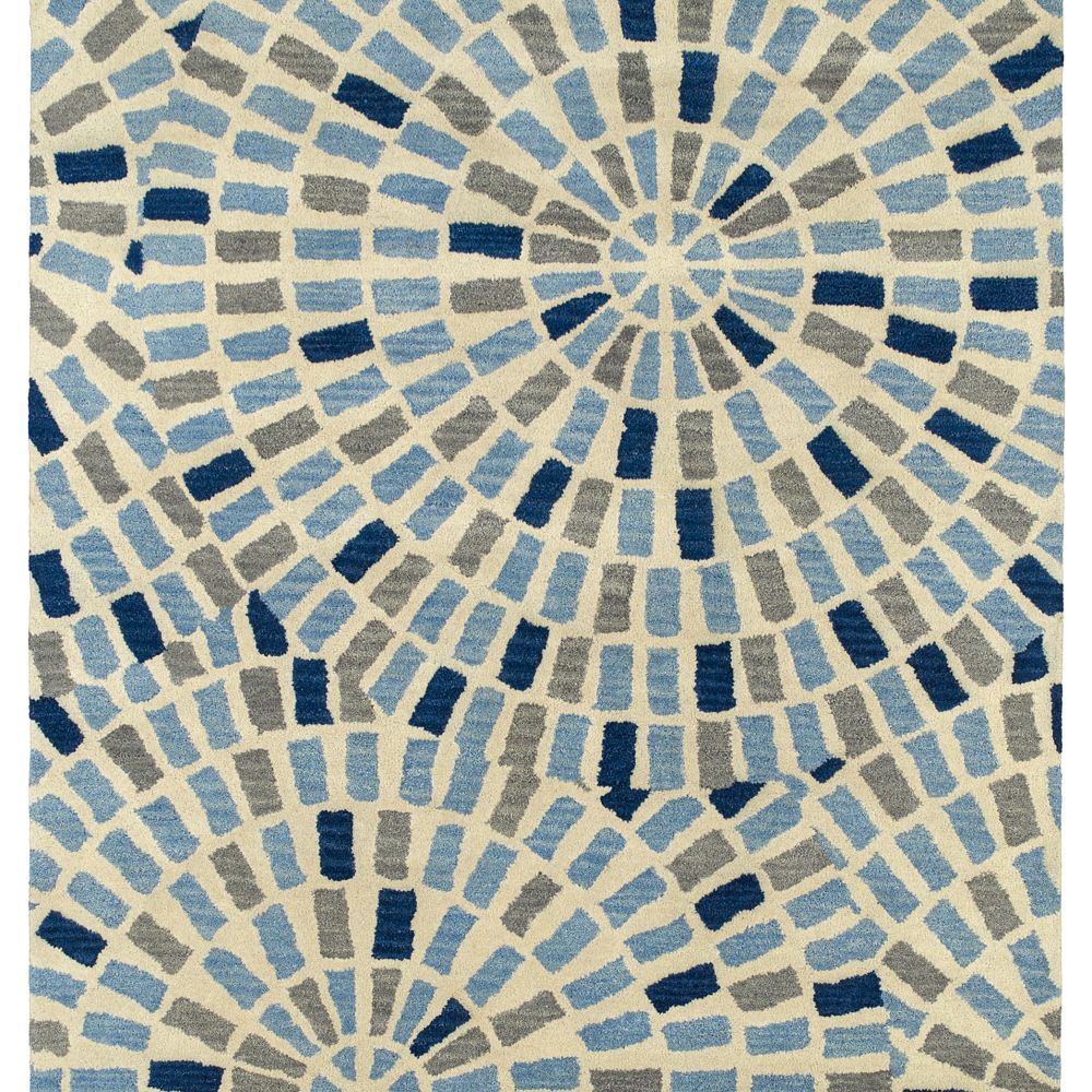 Kaleen Rugs ROA01-17 Rosaic Collection 5 Ft x 7 Ft 9 In Rectangle Rug in Blue