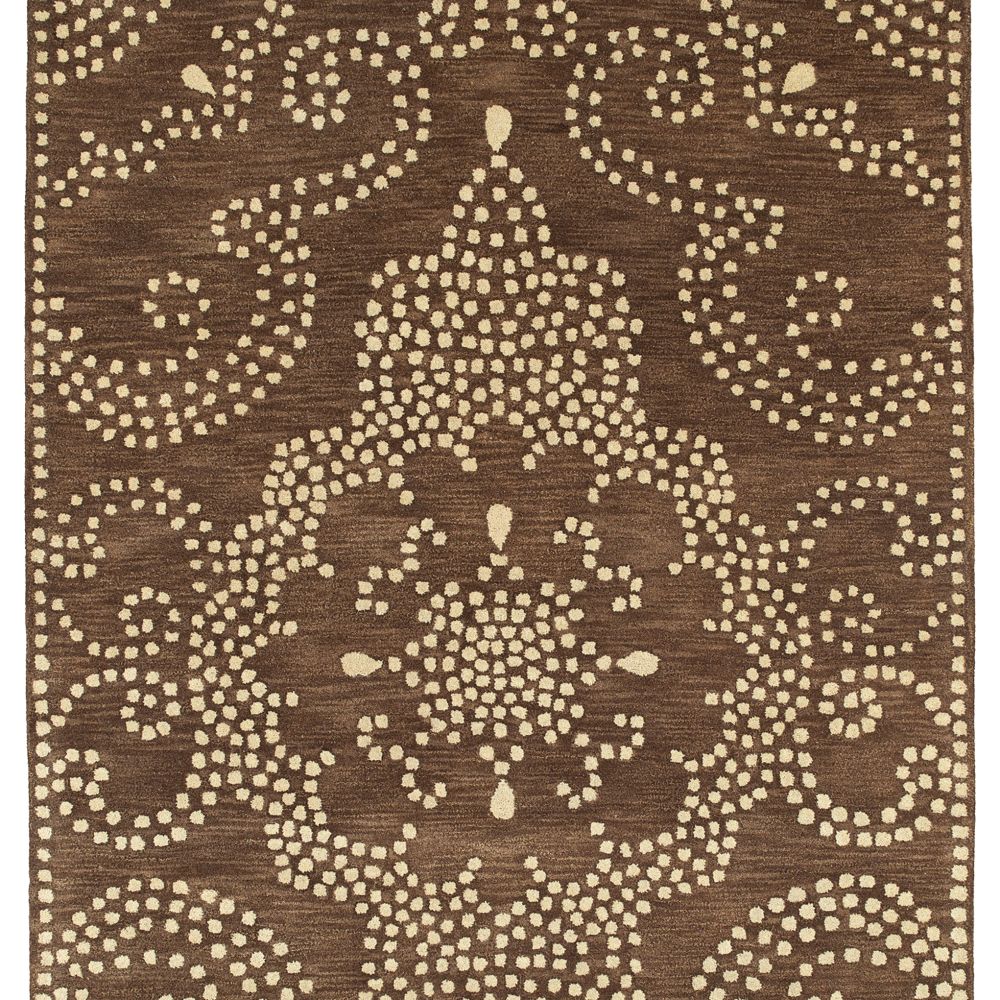 Kaleen Rugs ROA02-49 Rosaic Collection 5 Ft x 7 Ft 9 In Rectangle Rug in Brown