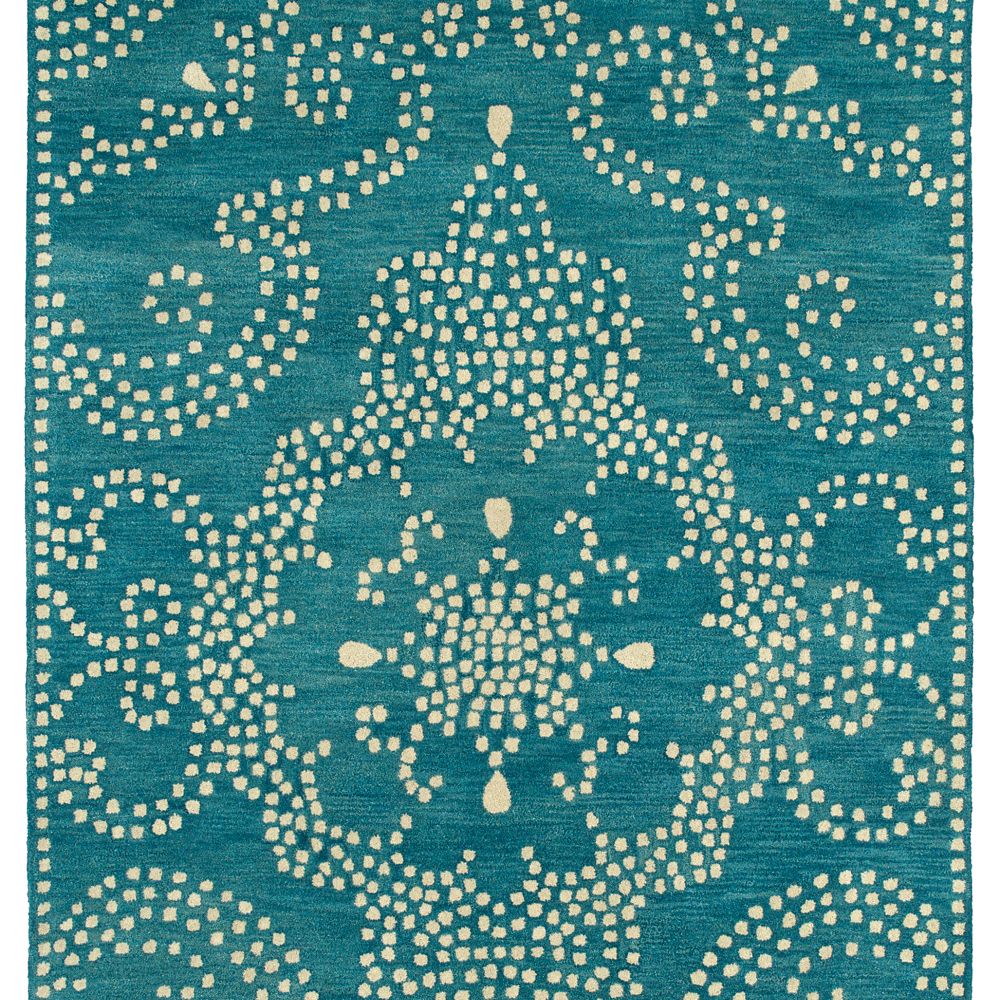 Kaleen Rugs ROA02-91 Rosaic Collection 9 Ft 6 In x 13 Ft Rectangle Rug in Teal