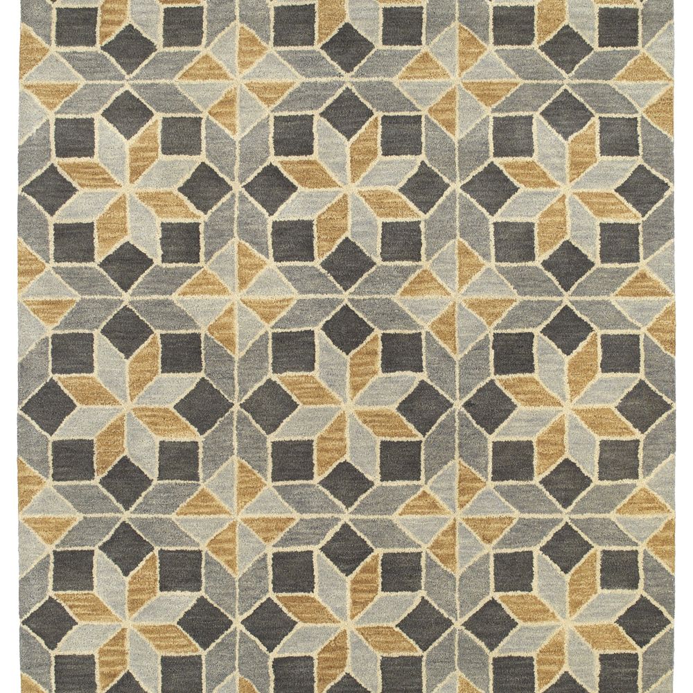 Kaleen Rugs ROA04-75 Rosaic Collection 9 Ft 6 In x 13 Ft Rectangle Rug in Grey