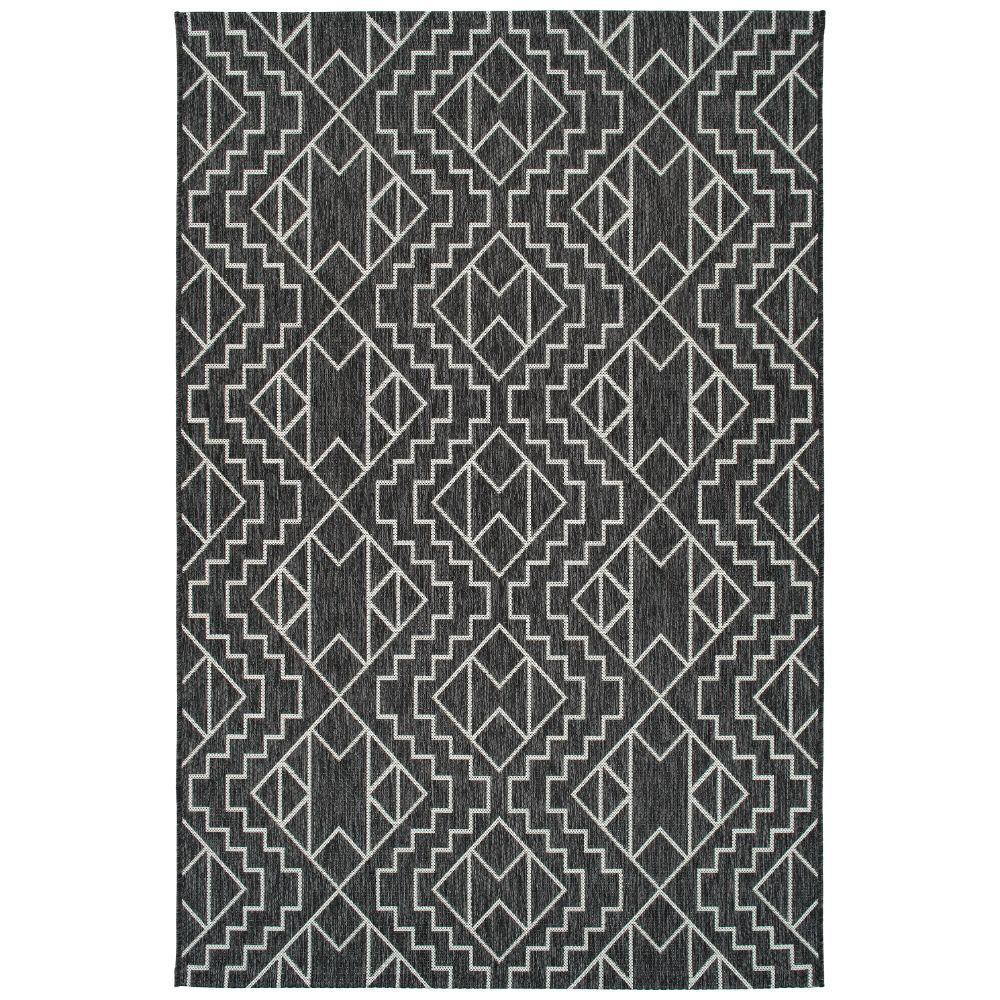 Kaleen Rugs SLR03-38 Soleri Collection 2 ft. 7 in. X 4 ft. 11 in. Rectangle Rug in Charcoal/White