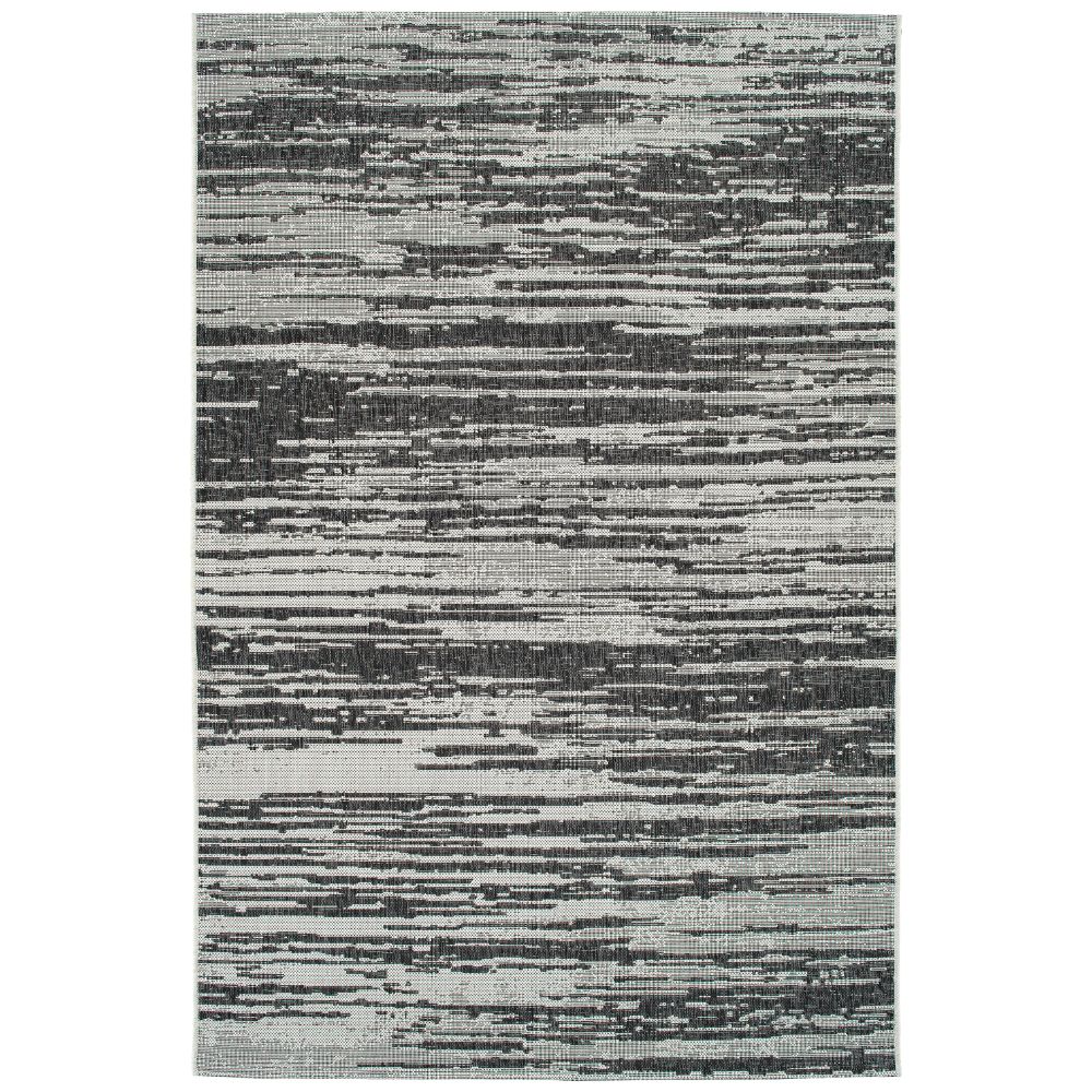 Kaleen Rugs SLR05-38 Soleri Collection 2 ft. 7 in. X 4 ft. 11 in. Rectangle Rug in Charcoal/White