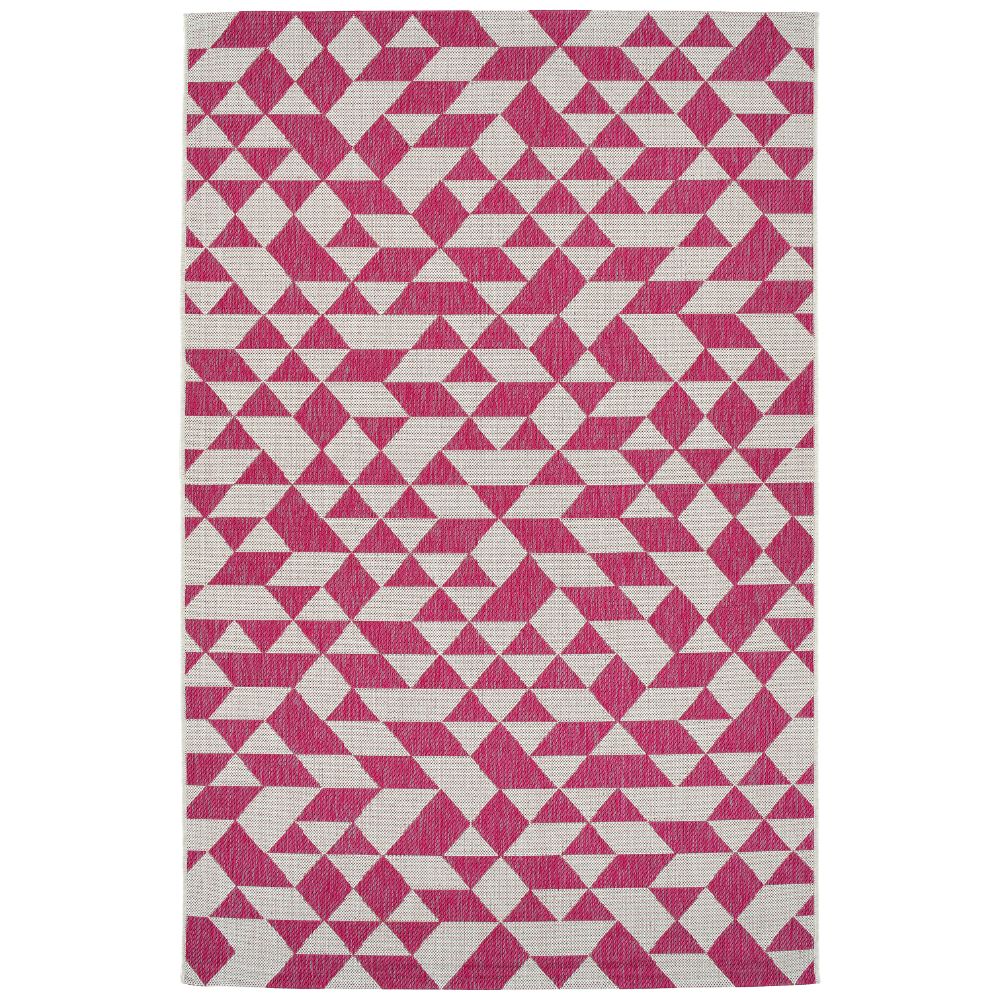 Kaleen Rugs SLR06-92 Soleri Collection 5 ft. 3 in. X 7 ft. 6 in. Rectangle Rug in Pink/White
