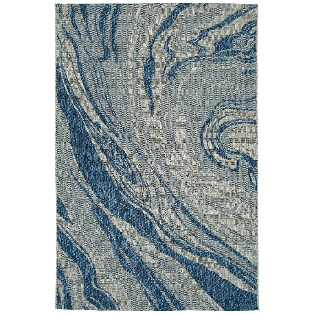 Kaleen Rugs SLR07-22 Soleri Collection 7 ft. 10 in. X 7 ft. 10 in. Round Rug in Navy/White 