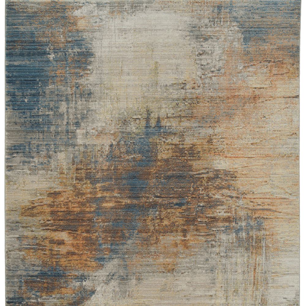 Kaleen Rugs STM02-86 Scottsman Collection 18 in. X 18 in. Square Rug in Multi/Gray/Blue/Silver,Orange/Gold/Sand