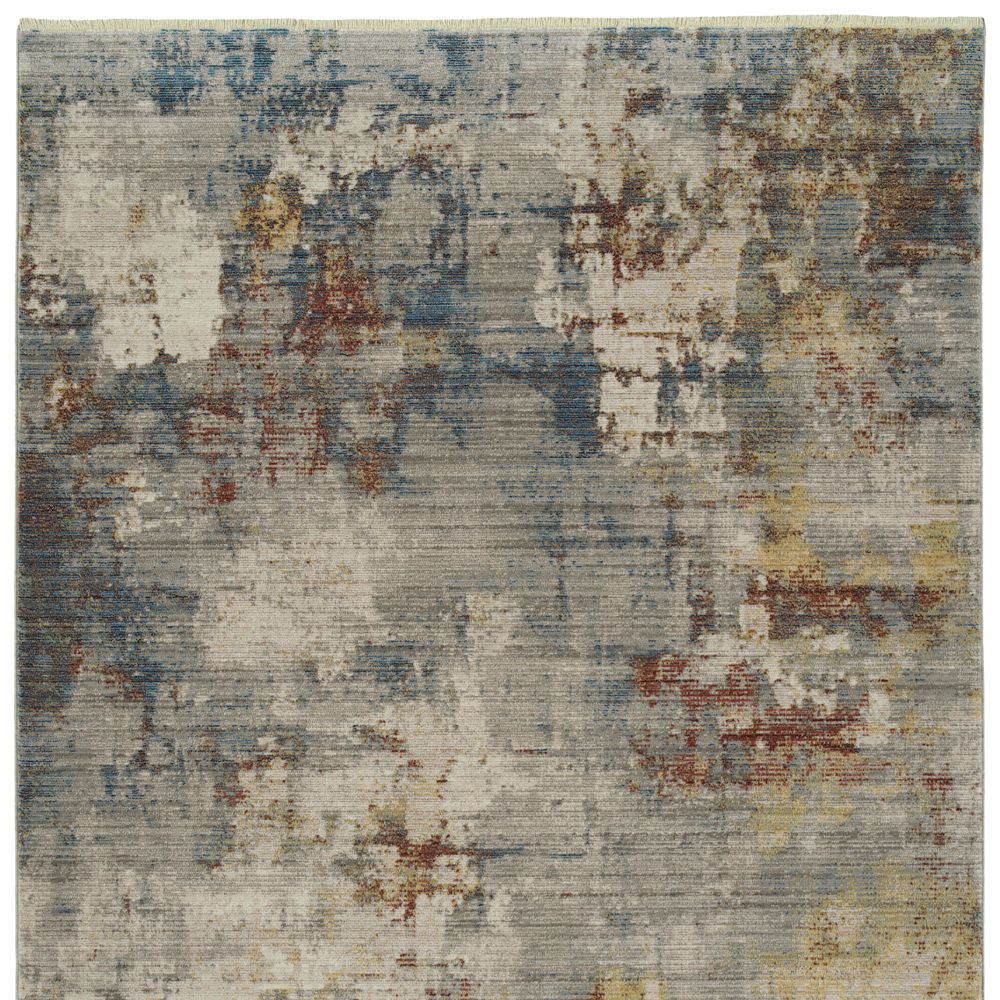 Kaleen Rugs STM03-86 Scottsman Collection 18 in. X 18 in. Square Rug in Multi/Gray/Steel/Rust/Silver/Sand